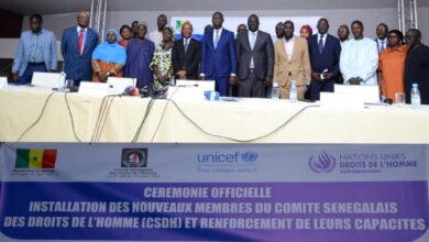 cérémonie d’installation des nouveaux membres du comité sénégalais des Droits de l’Homme (CSDH).