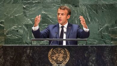 Emmanuel Macron, Président de la République de France, à la tribune des Nations Unies