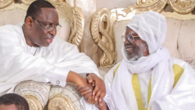 Le Président de la République, Macky SALL et le Khalife général des mourides, serigne Mountakha Bassirou MBACKÉ